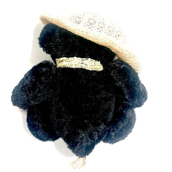 Dan Dee Collectors Choice Black & Brown Teddy Bear Plush 11" Squishy Hat Scarf - Picture 2 of 5